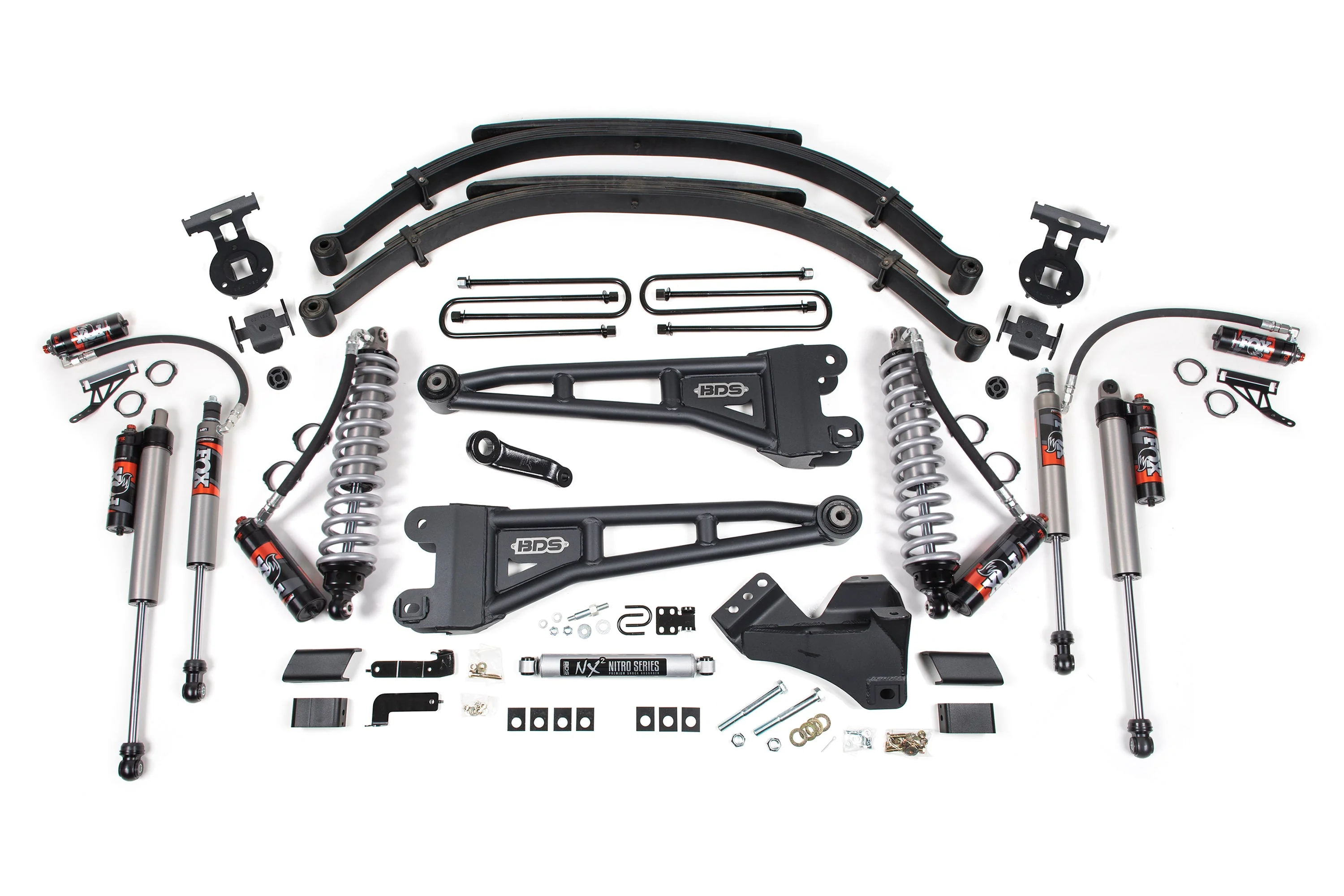 6 Inch Lift Kit w/ 4-Link | FOX 2.5 Performance Elite Coil-Over Conversion | Ford F250/F350 Super Duty (17-19) 4WD | Diesel - Image 3
