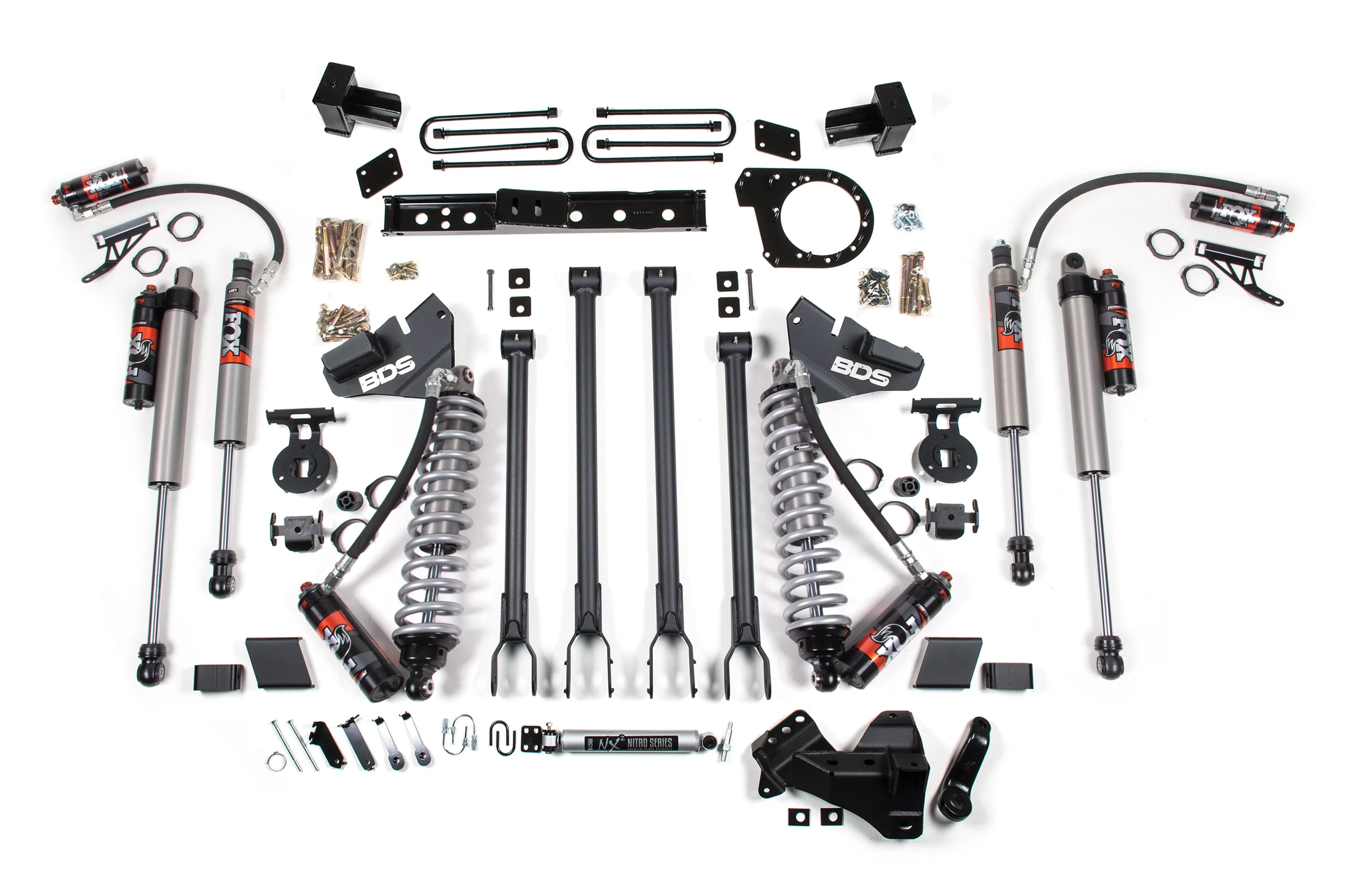 7 Inch Lift Kit w/ 4-Link | FOX 2.5 Performance Elite Coil-Over Conversion | Ford F250/F350 Super Duty (20-22) 4WD | Diesel - Image 4