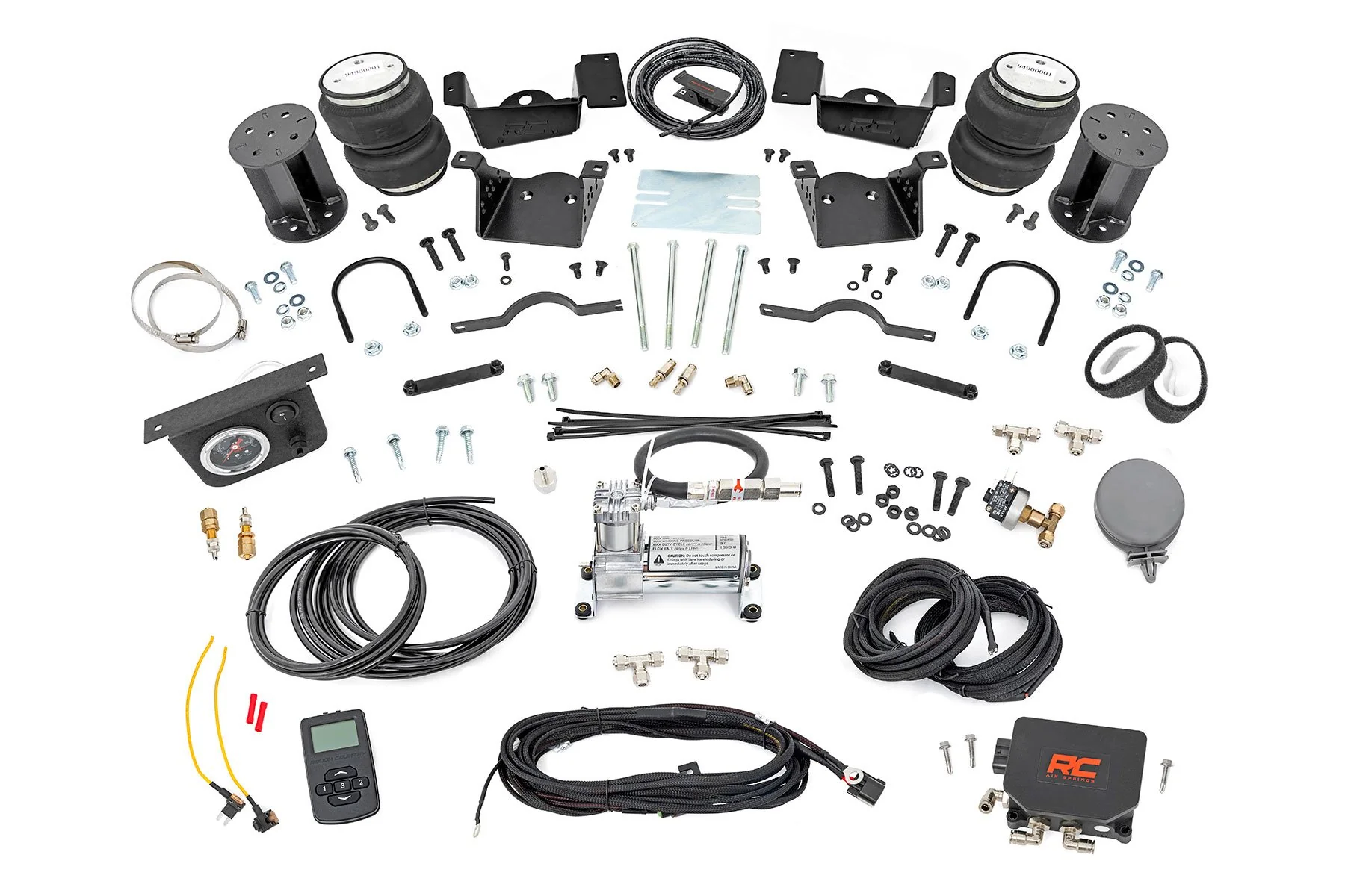 Rough Country Air Spring Kit w/Compressor for 7" Lift GM 2500/3500HD 20-25