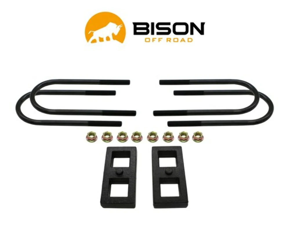 Bison Off Road 1'' Cast Rear Block Kit GM Silverado Sierra 2500 HD 2011-2024 - Image 3