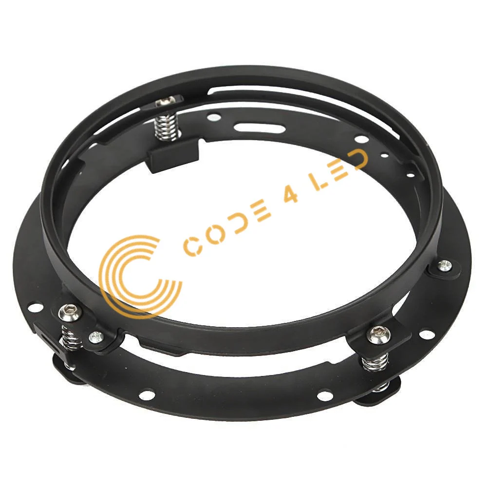 Code 4 LED 7" Round Black Headlight Bracket
