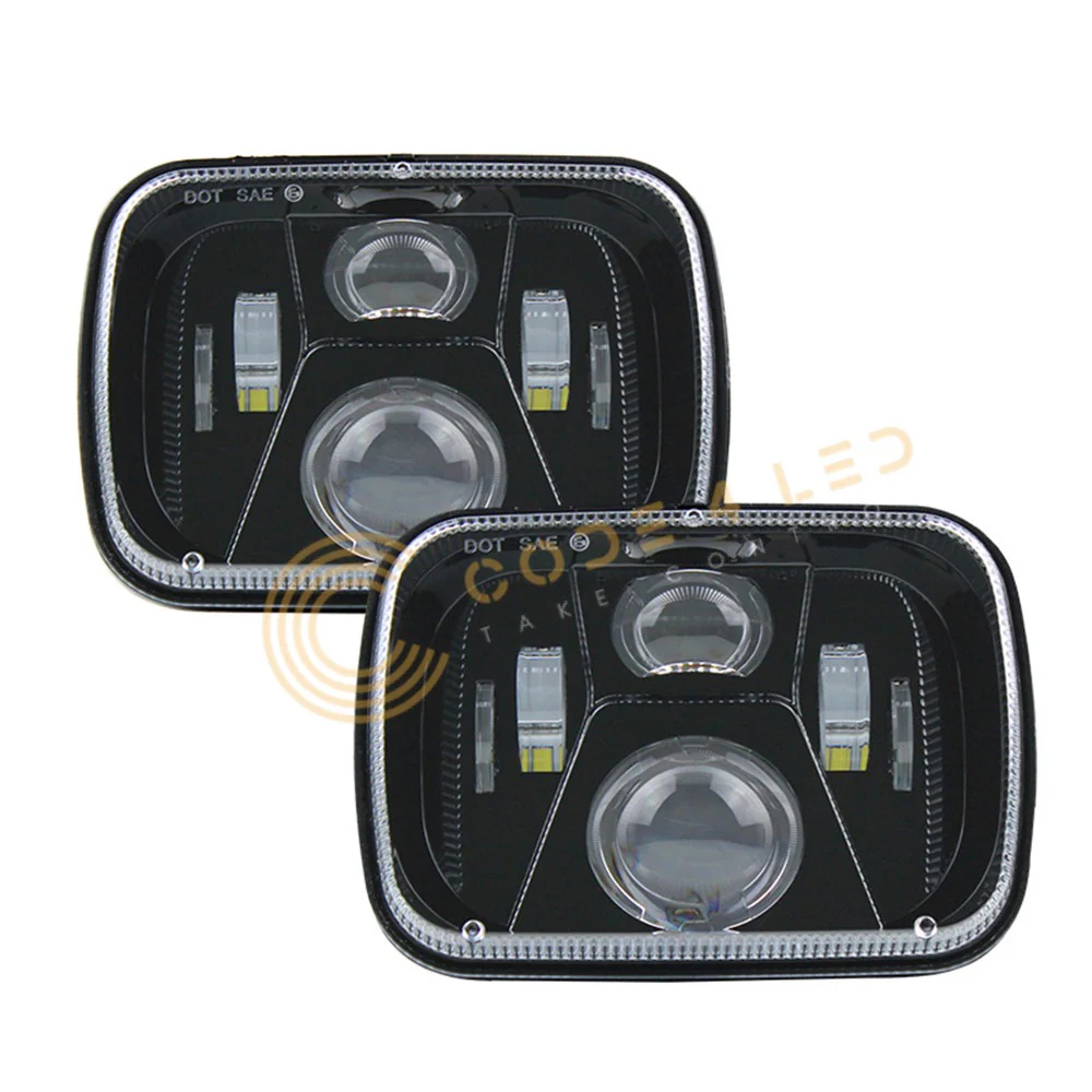 Code 4 LED Supply 5x7 Headlight with Halo (C4-57-HALO) - Image 4