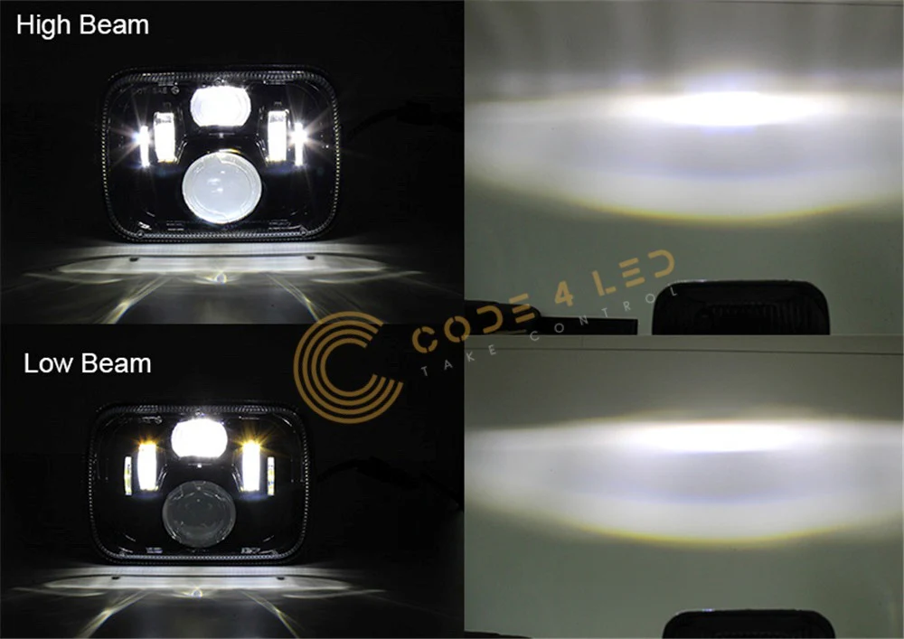 Code 4 LED Supply 5x7 Headlight with Halo (C4-57-HALO) - Image 5