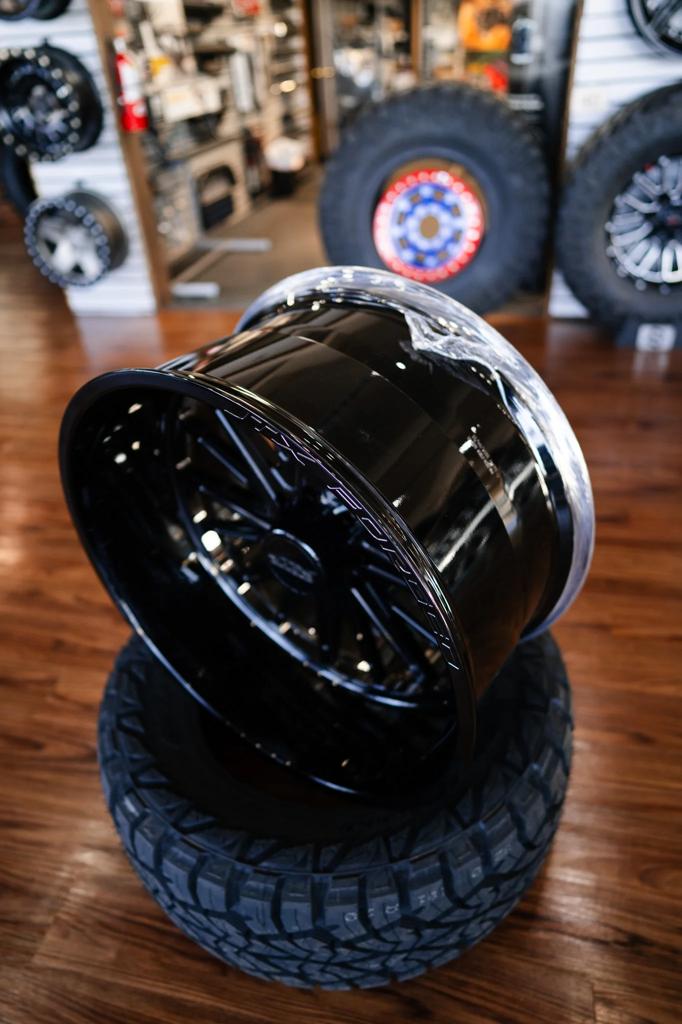 JTX Forged Wheels Chrono Series 28x14 "Black Out" Customs Set Of 4 - Image 5