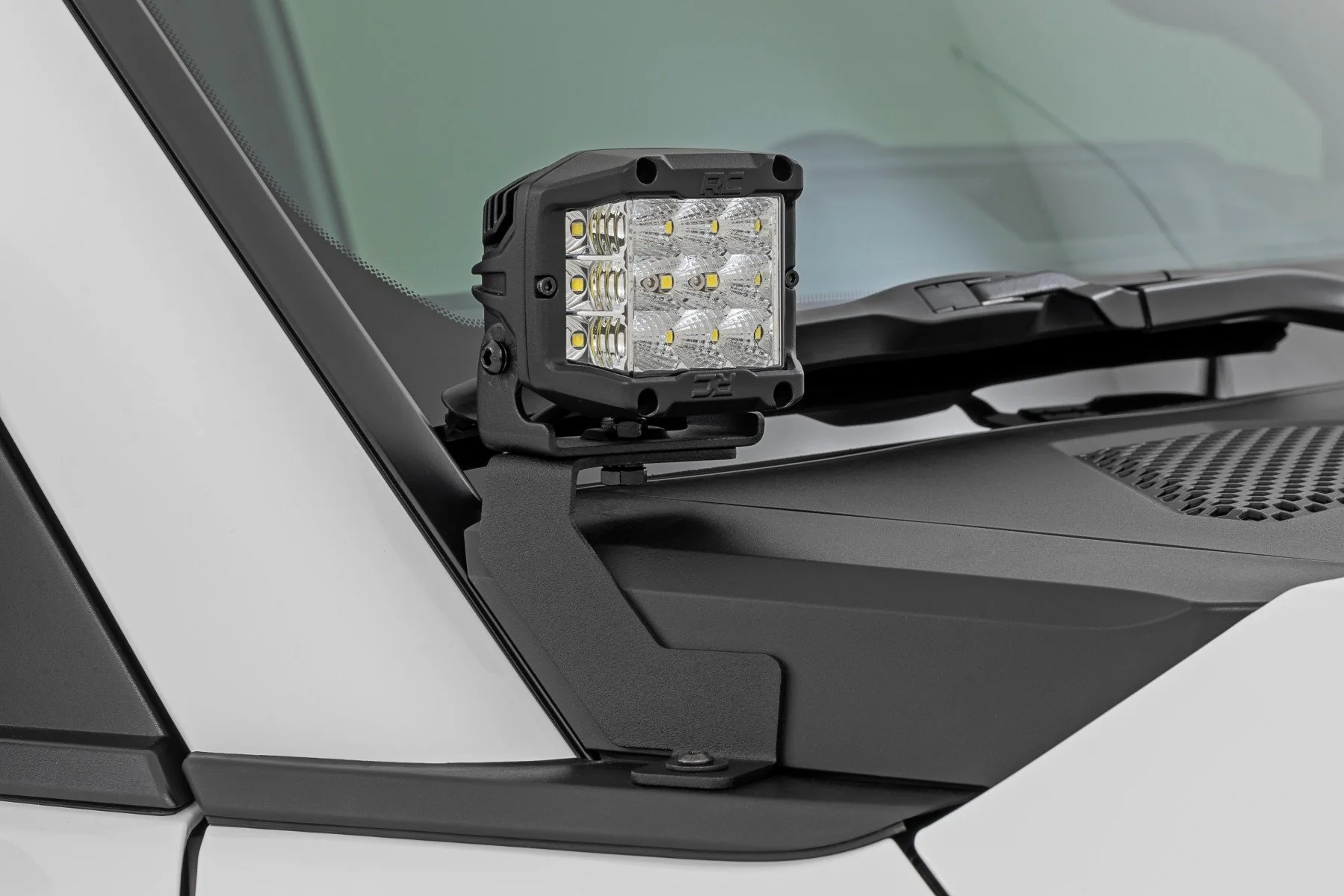 LED Light Kit Ditch Mount 2" Black Pair White DRL for Toyota Land Cruiser 24-25 72114 - Image 2