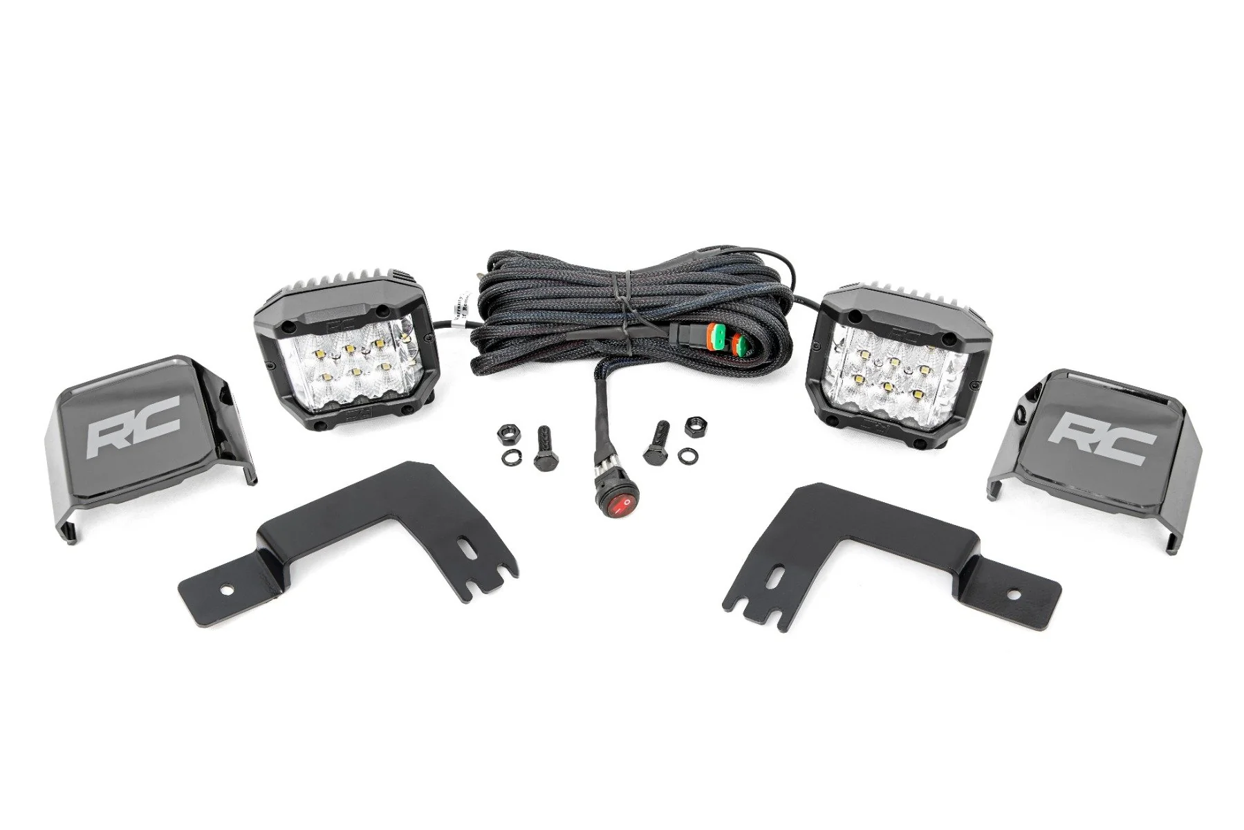 LED Light Under Bed Mount 2" Chrome Pair Wide Angle for Polaris Xpedition ADV-5 93190