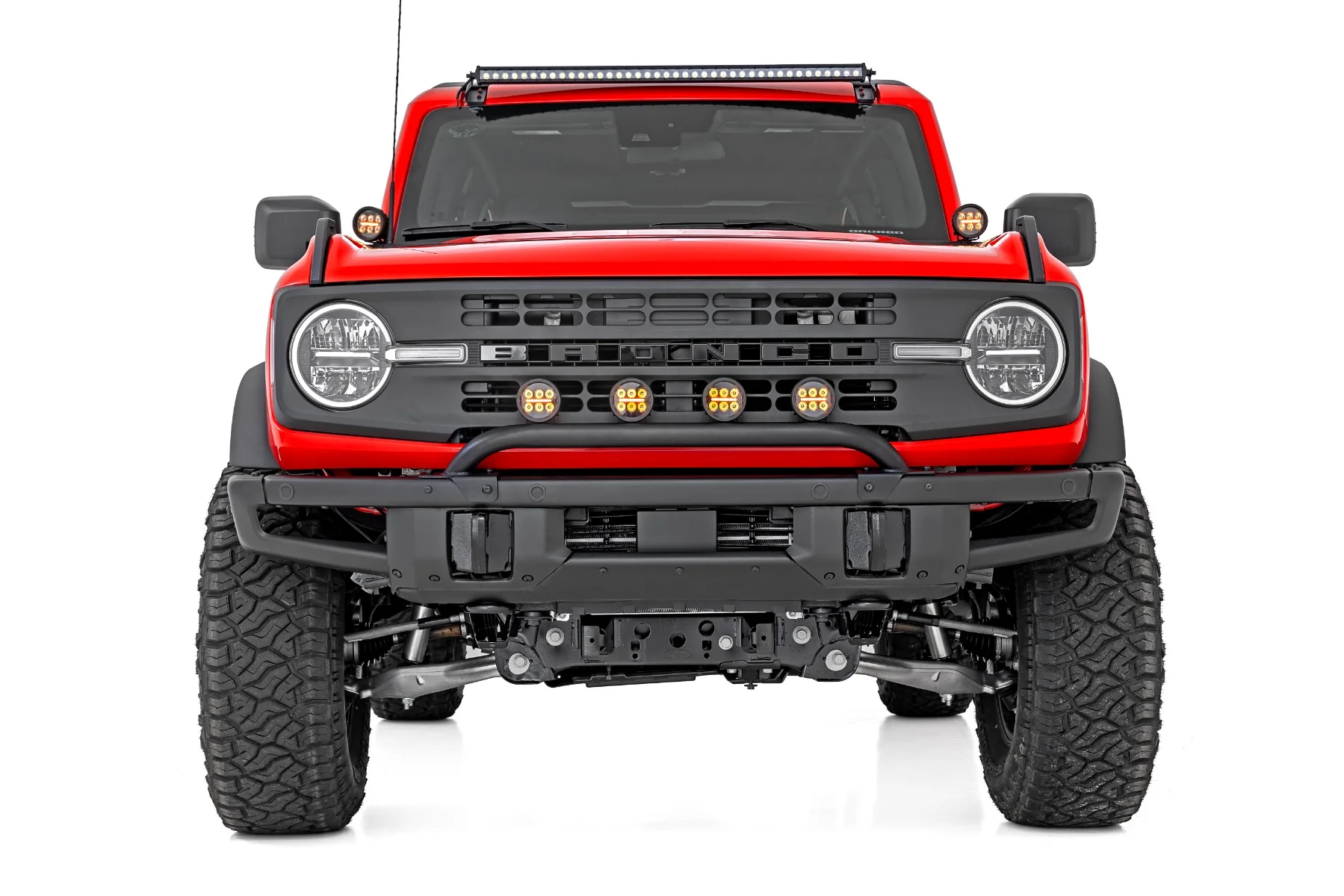 Rough Country Light Bar 3.5" LED Blk Amber DRL OE Modular for Ford Bronco 21-25 51136 - Image 4