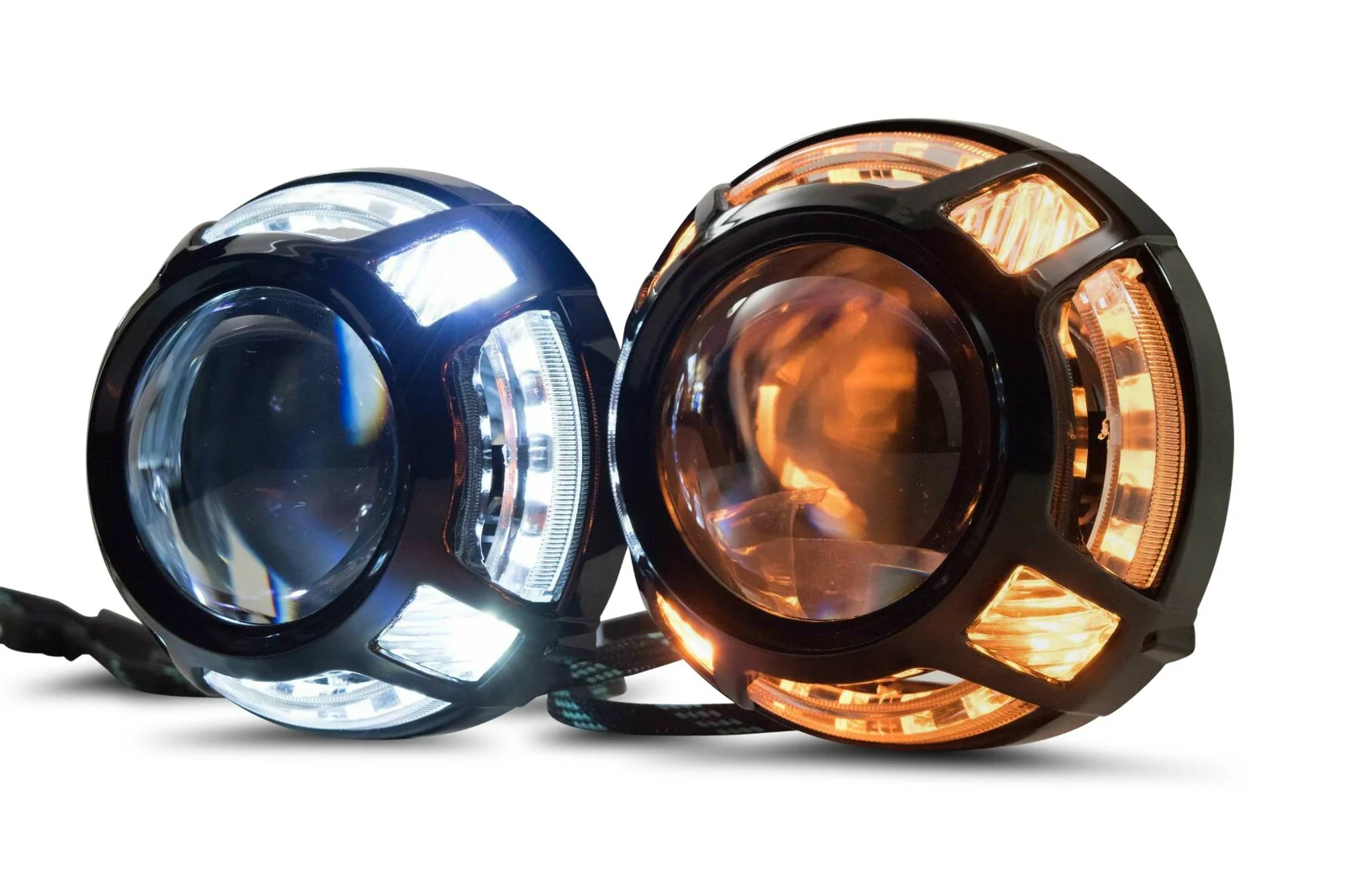 Morimoto Panamera 2.0 Projector Shroud (Black) (White/Amber LED Switchback) - Image 4