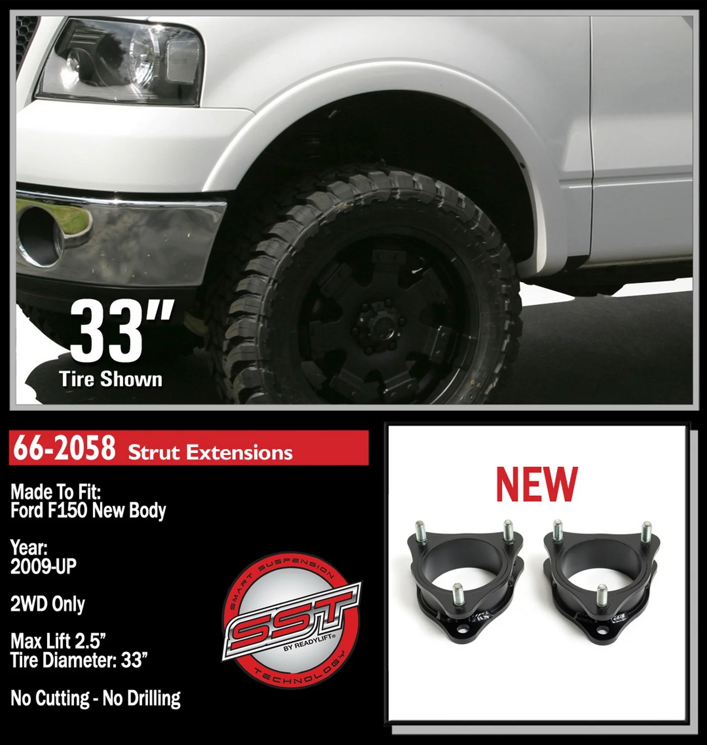 ReadyLift 2.5" Front Leveling for Ford F-150, Mark LT 2004-2014 - Image 3