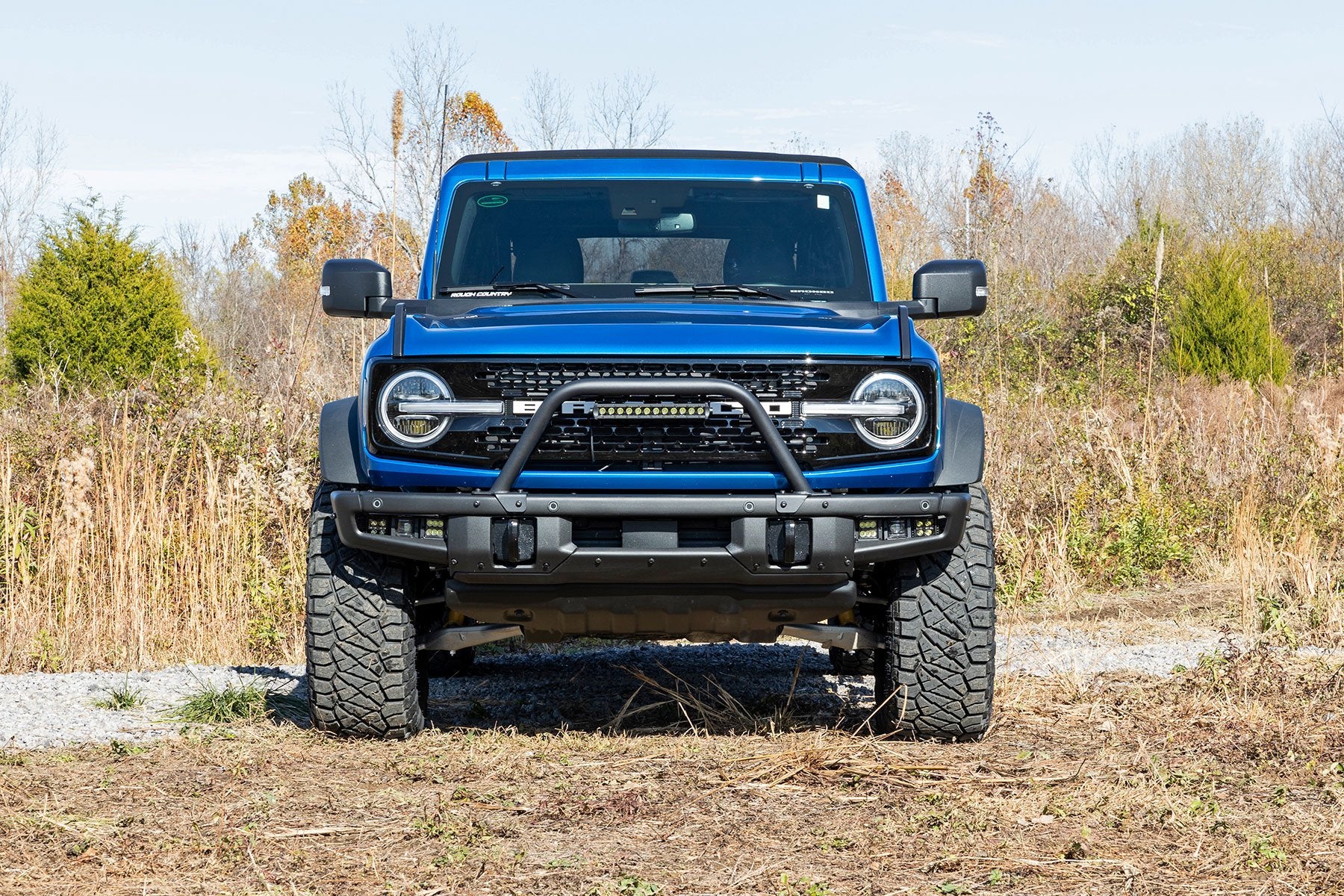 12" LED Light Bar Black Single Ford Bronco OE Modular Steel - Image 5