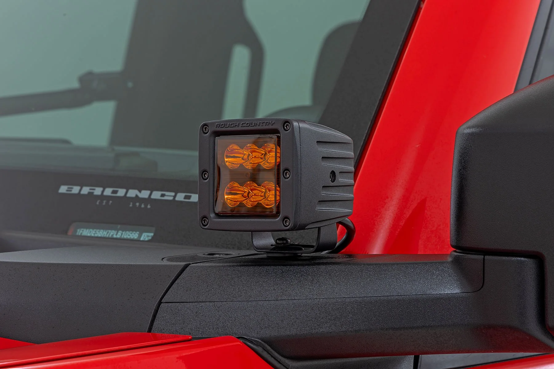 2" Black Series LED Light Pods Spot Amber Square 70903A - Image 3