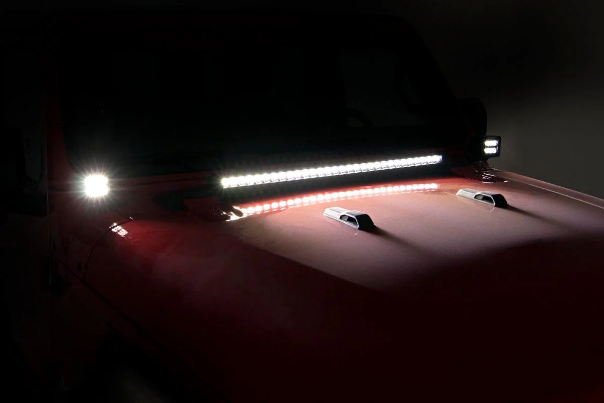 2" LED Lower Windshield Kit Wrangler JL Gladiator Blk-Series 70052DRL - Image 4