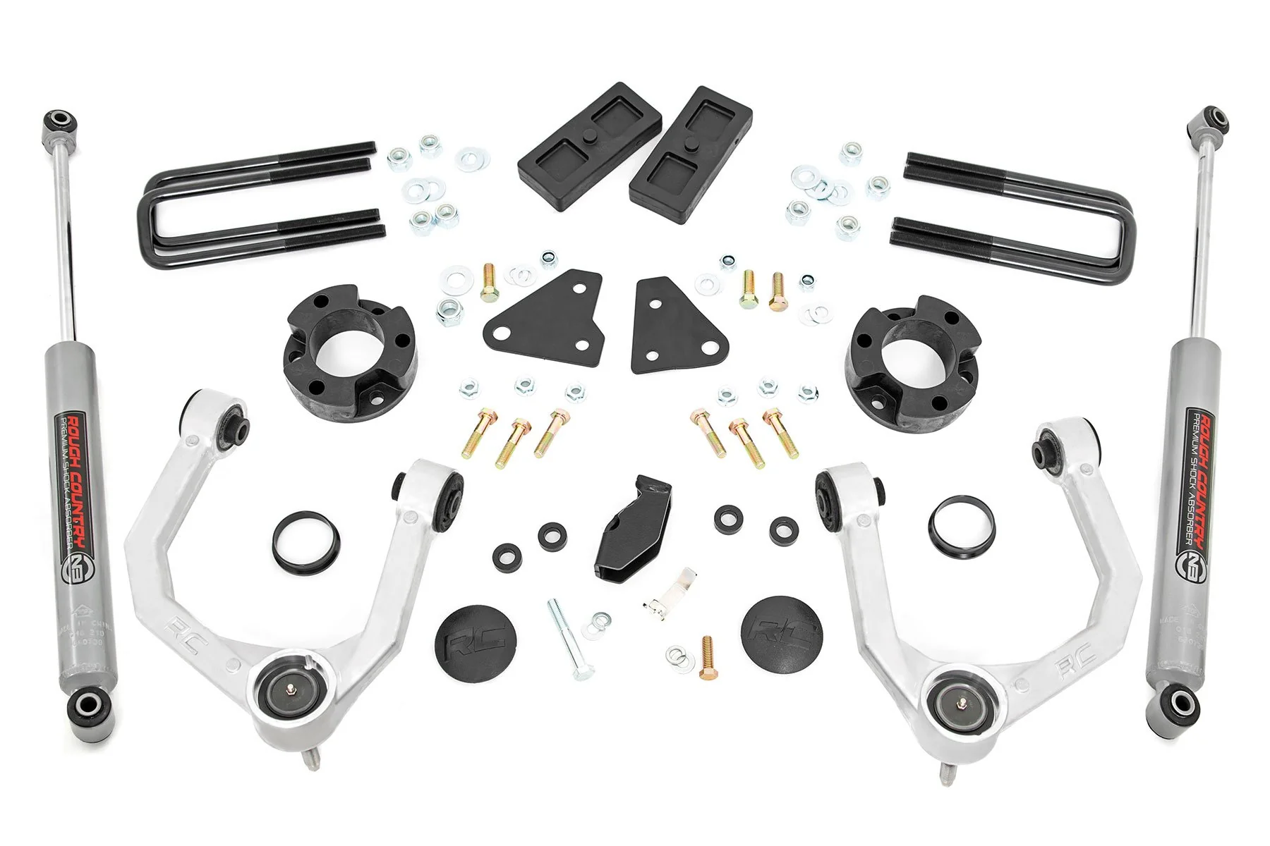 Rough Country 3.5 Inch Lift Kit N3 w/Steel Knuckle for Ford Ranger 4wd 19-25 500011