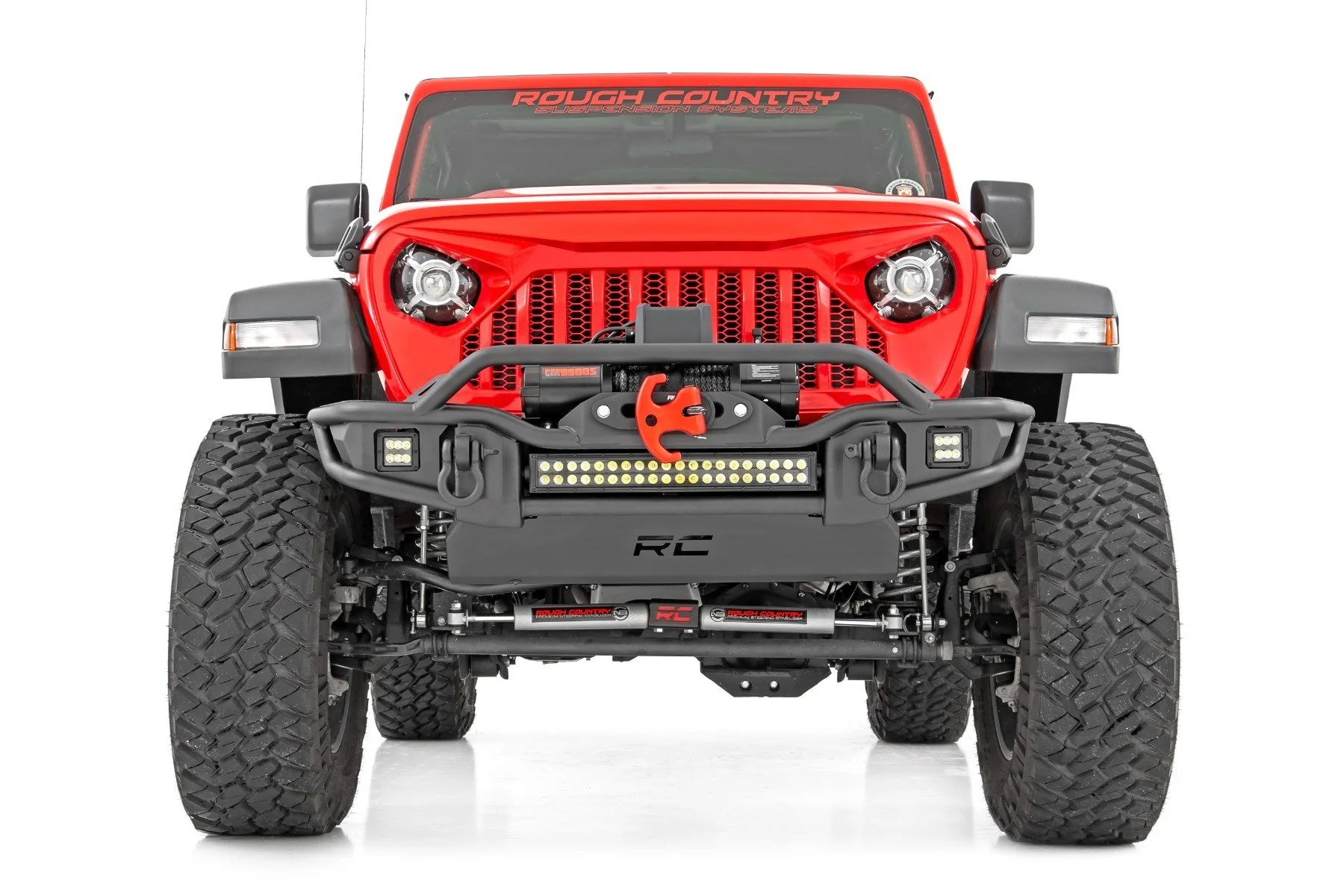 Rough Country 3.5" Lift Kit C/A Drop FR D/S for Jeep Wrangler Unlimited 2024 91930 - Image 3