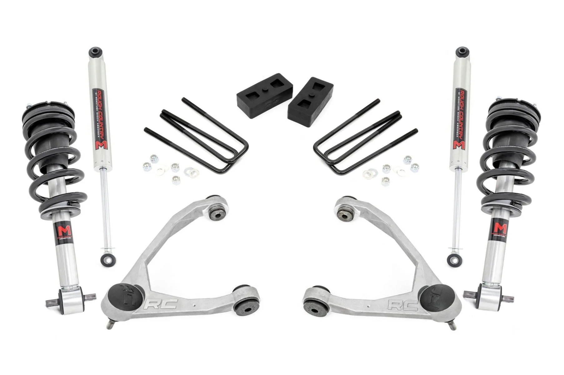 Rough Country 3.5" Lift Kit for Chevy/GMC Silverado Sierra 1500 07-13 M1 Strut