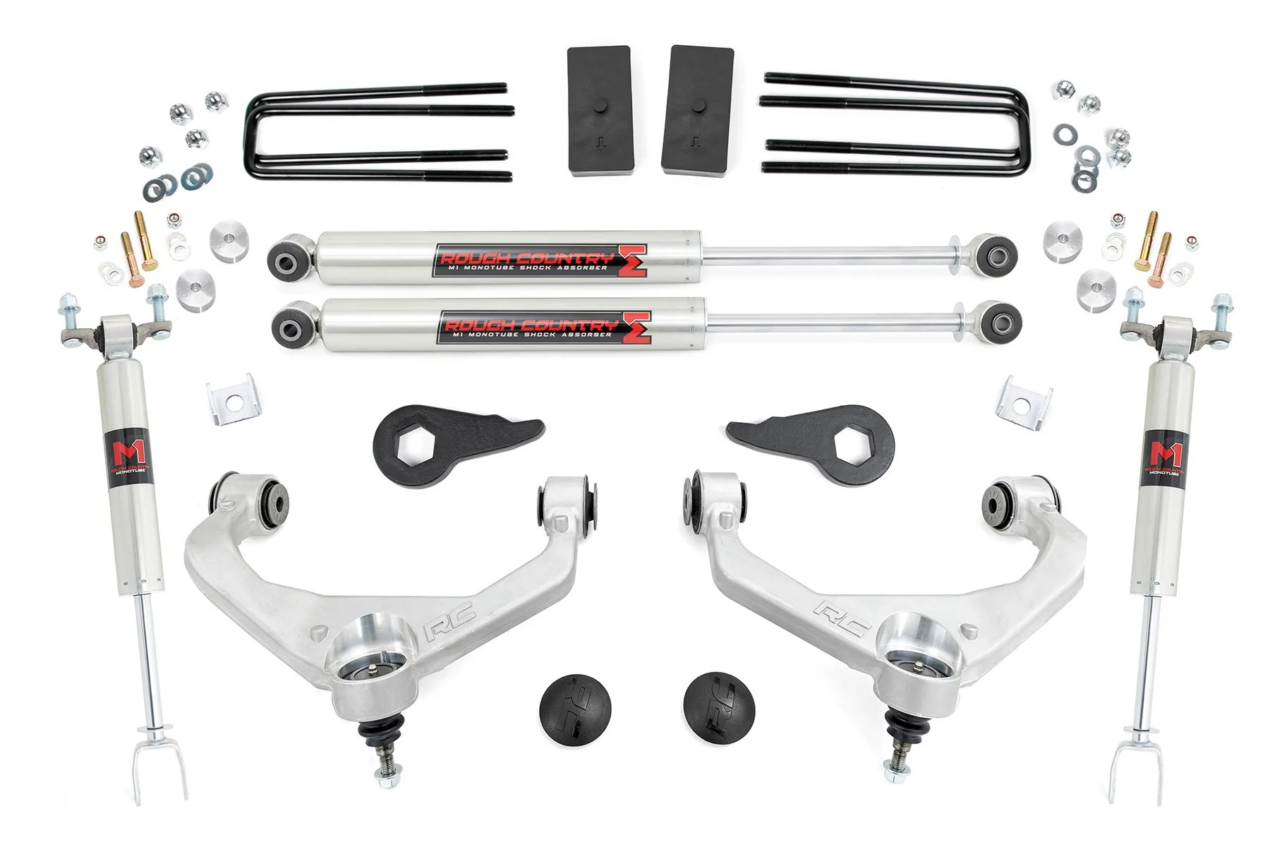 Rough Country 3.5" Lift Kit M1 w/ Overloads Chevy/GMC 2500/3500HD 11-19 97540