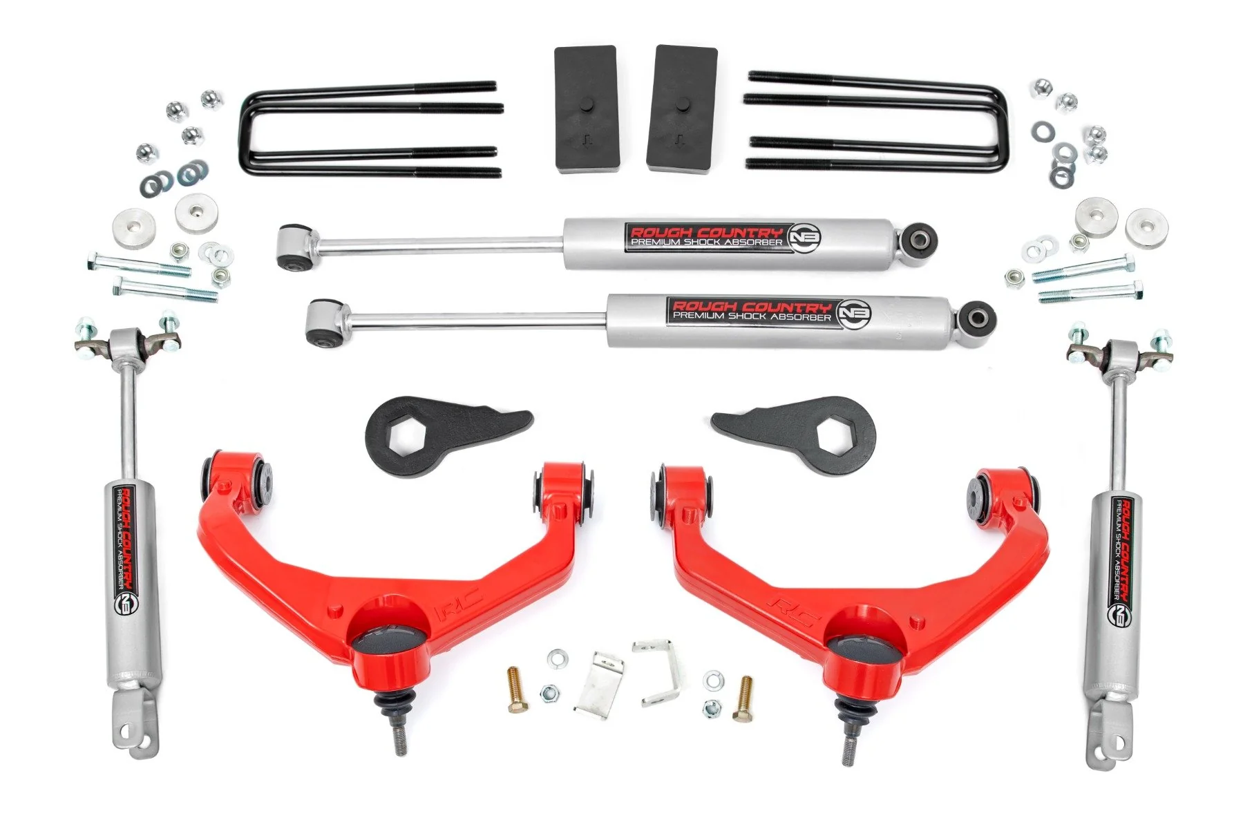 Rough Country 3.5" Lift Kit w/ Overloads Chevy/GMC 2500/3500HD 11-19