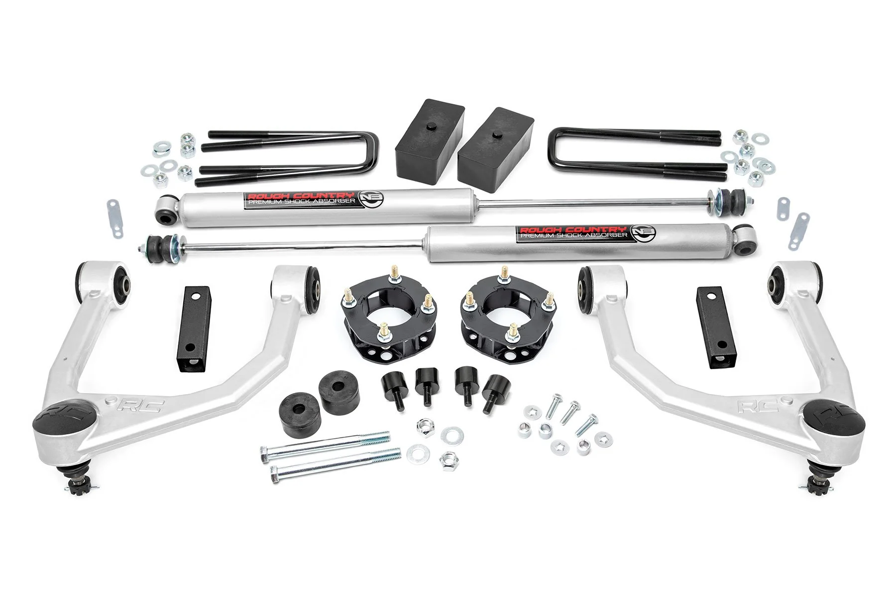 Rough Country 3.5in For Toyota Bolt-On Lift Kit w/N3 Shocks 07-20 Tundra 76830