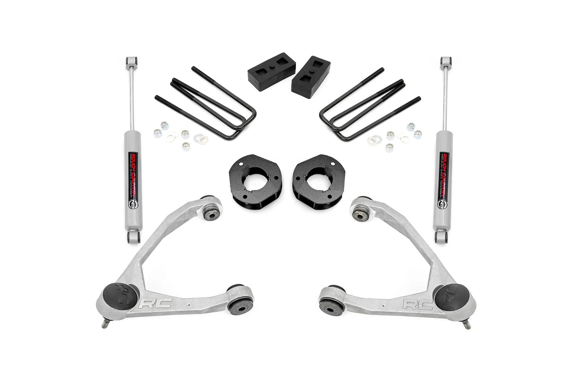 Rough Country 3.5in Suspension Lift Kit GM 07-16 1500 PU 2WD