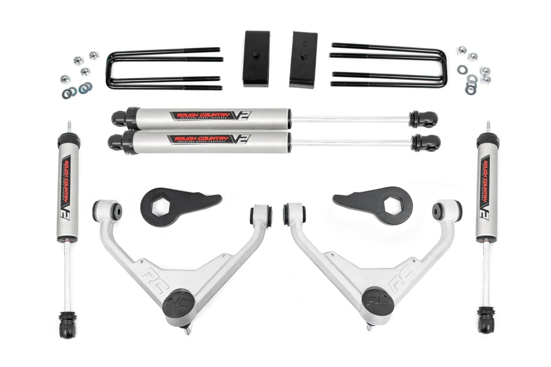 Rough Country 3" GM Suspension Lift Kit 01-10 2500/3500 PU/SUV 2/4wd FK & FF RPO 859870