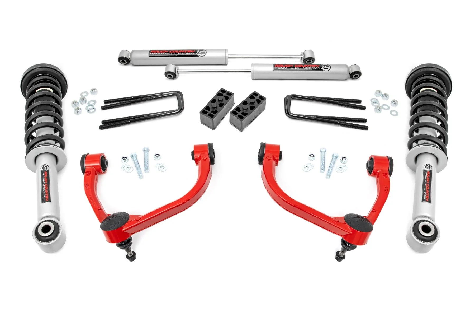 Rough Country 3" Lift Kit N3 Struts for Ford F-150 4wd 2009-2013 54431RED