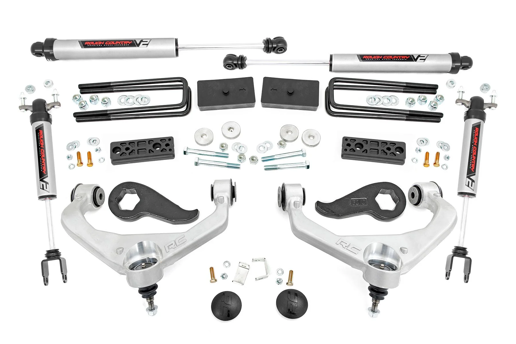 Rough Country 3" Lift Kit UCAs V2 w/ Overloads Chevy/GMC 2500HD 20-25 97770
