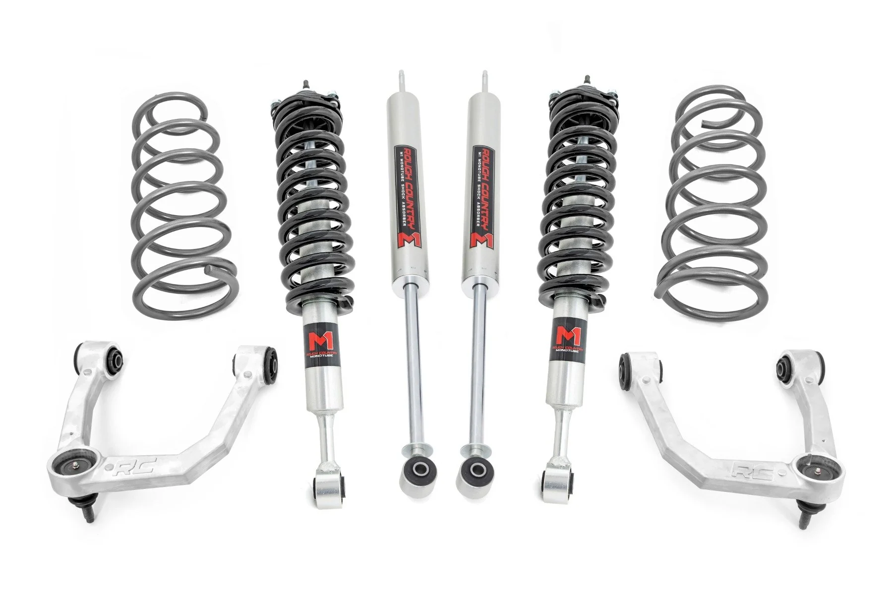 Rough Country 3" Lift Upper Arms RR Coils M1 Struts for Toyota 4Runner 10-23 76642