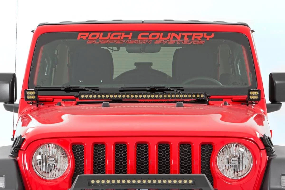 30" LED Hood Kit 18-23 Wrangler JL, 20-23 Gladiator JT BLK-Ser 70054 - Image 2