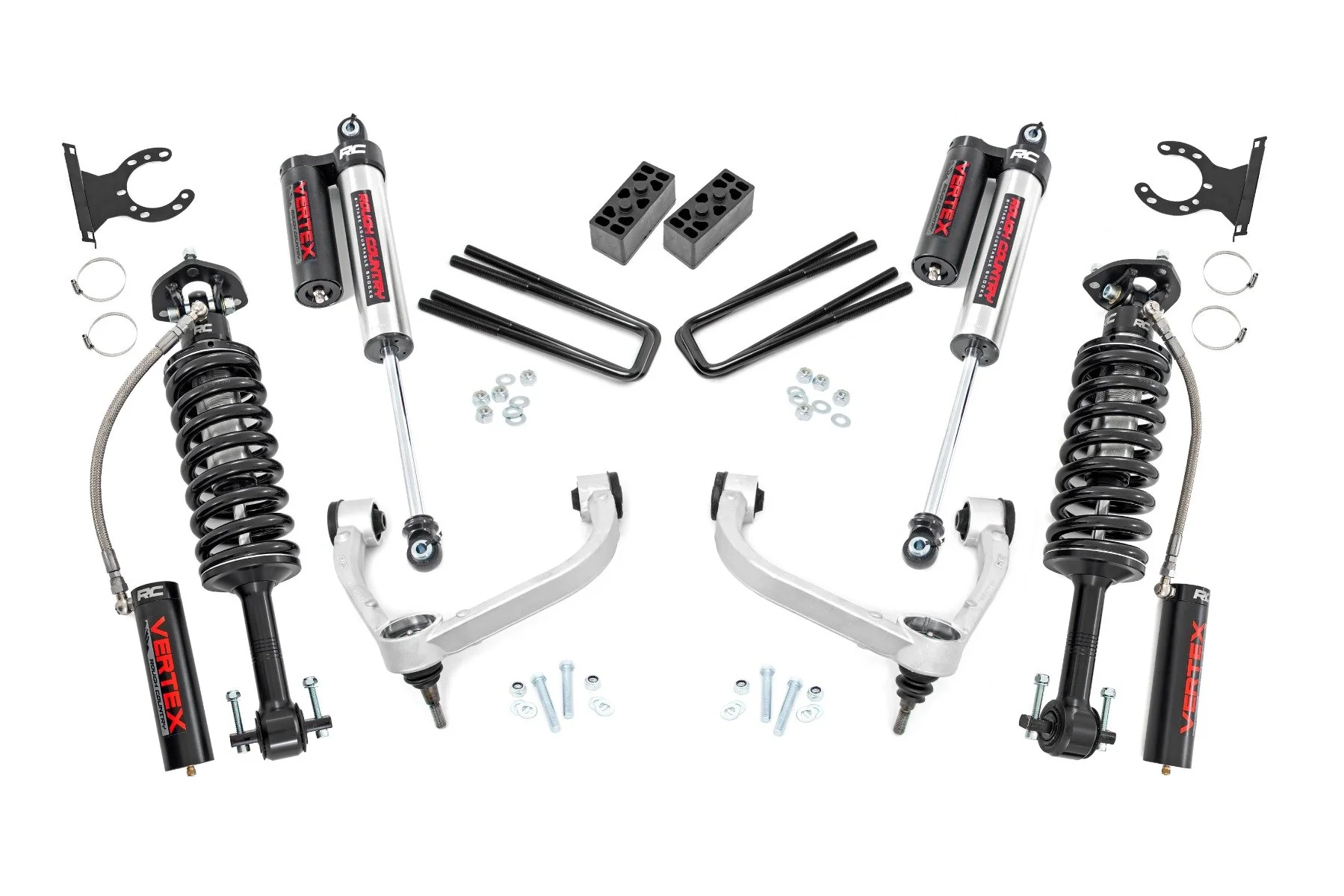 Rough Country 3in Bolt-On Arm Lift Kit w/ Vertex Fits Ford 14-20 F-150 4wd