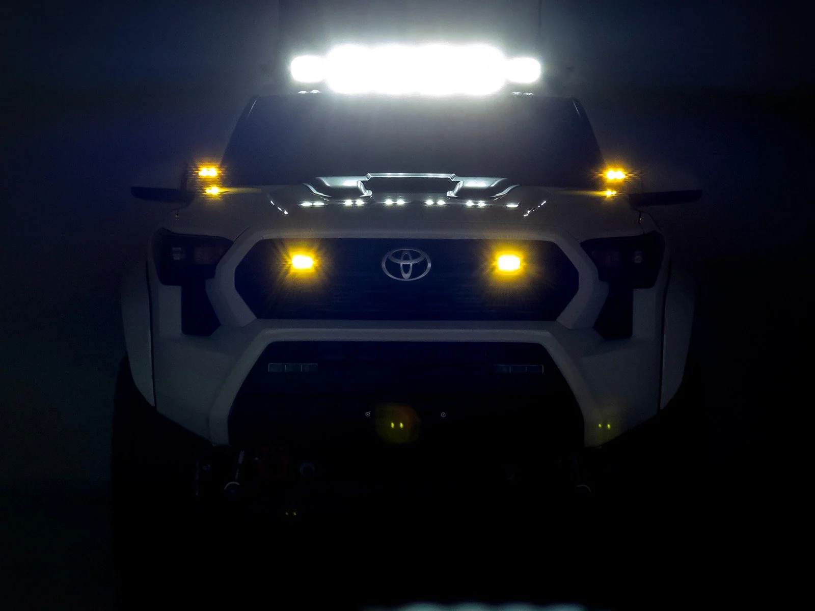 Rough Country 3x1.75" Black Series | Yellow | LED Slim Aux | SAE Fog | Flush Mount | Pair - Image 6