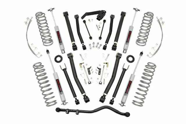 Rough Country 4 Inch COMPLETE Susp Lift Kit for Wrangler JK 07-11 2-Door 67322-07COMP - Image 2