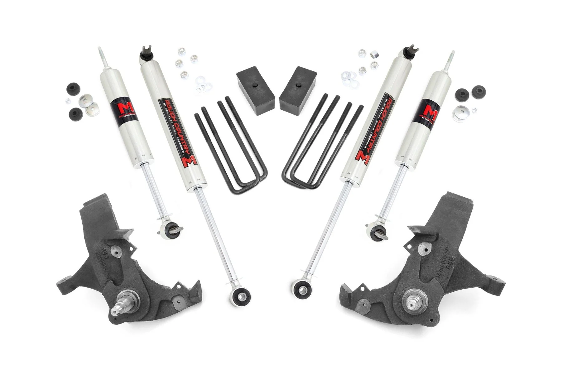 Rough Country 4" Lift Kit For Chevy/GMC 1500 Truck/SUV 2WD w/M1 Shocks 1988-1999
