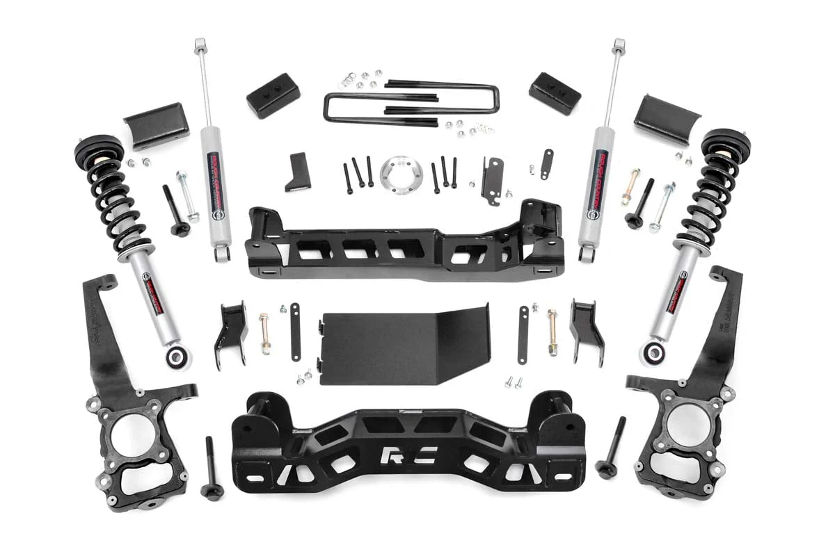 Rough Country 4in for Ford Suspension Lift Kit Lifted N3 Struts 11-13 F-150 4wd 57432