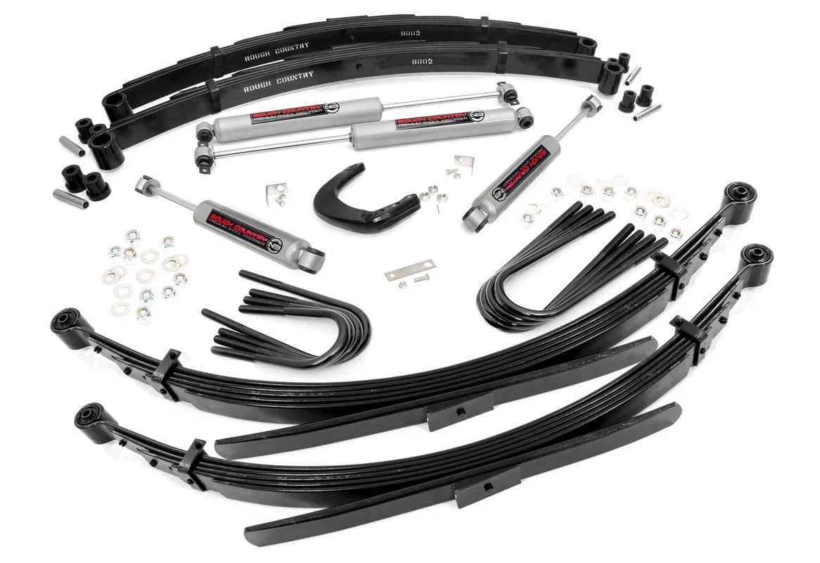 Rough Country 4in GM Suspension Lift Kit System 52in Rear Springs 19630