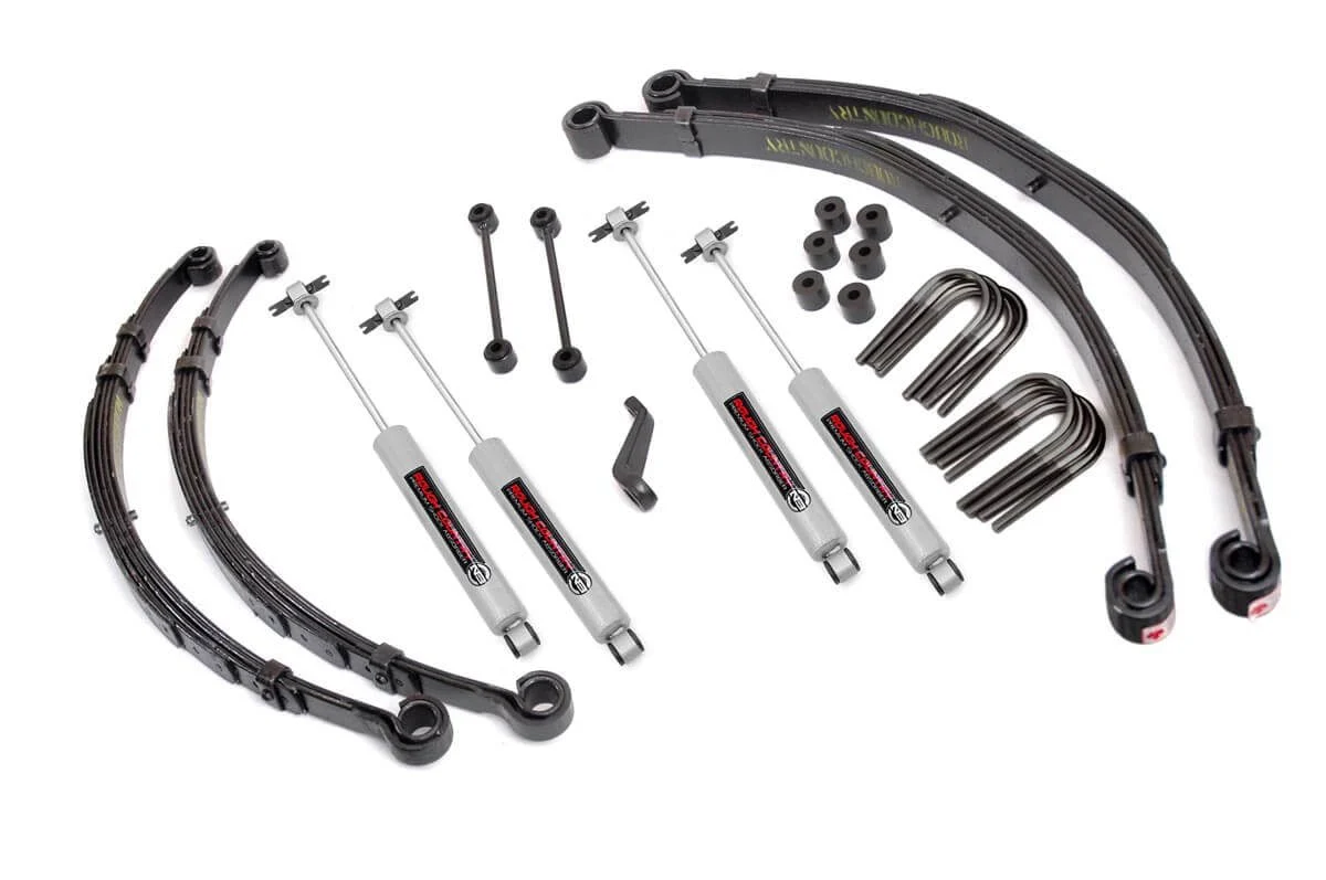 Rough Country 4in Suspension Lift Kit for Jeep CJ 675-76-8130