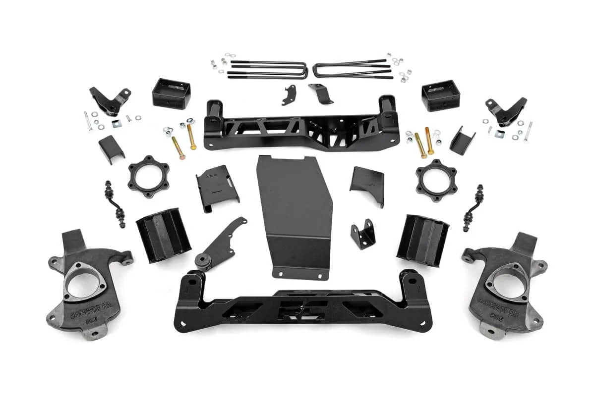 Rough Country 5" GMC Lift Kit 14-18 1500 Denali MagneRide Alum Stamped Steel