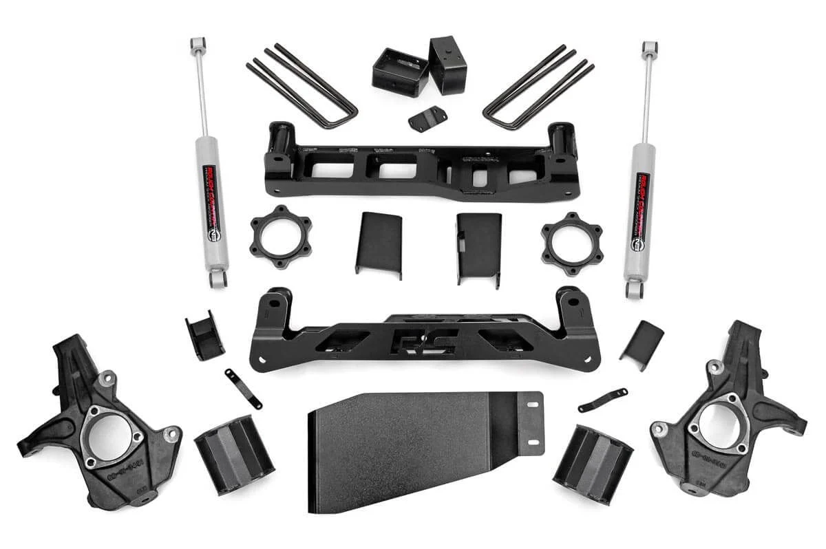 Rough Country 5in GM Suspension Lift Kit w/N3 Shocks 07-13 1500 PU 26230