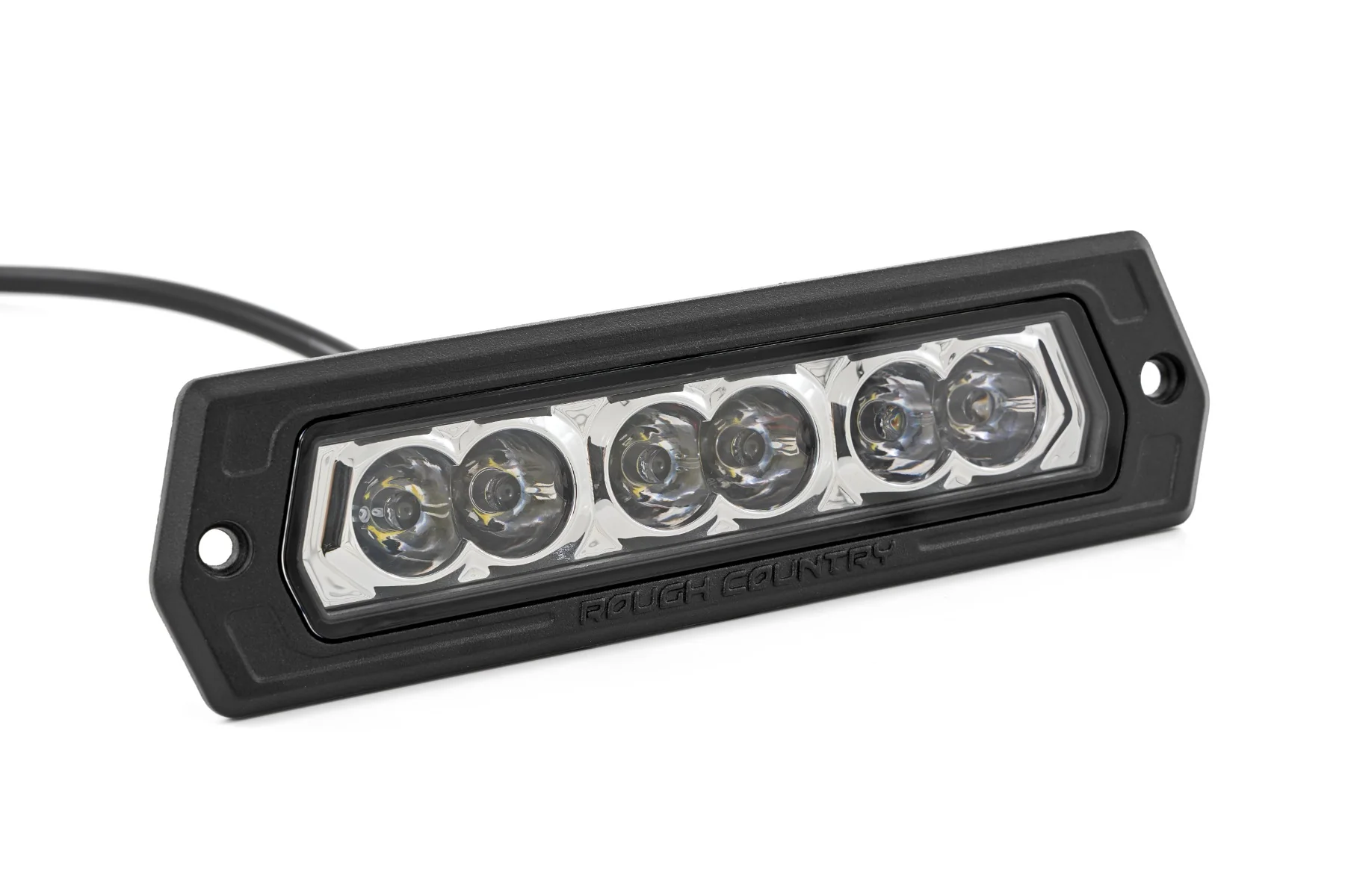 Rough Country 6" Chrome Series LED Lights Flush Mount Pair - Image 2