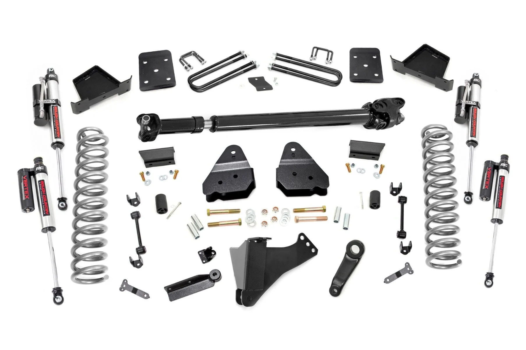 Rough Country 6" Lift Kit Vertex w/F Drive Shaft for 17-19 F-250 w/o OVLD Diesel