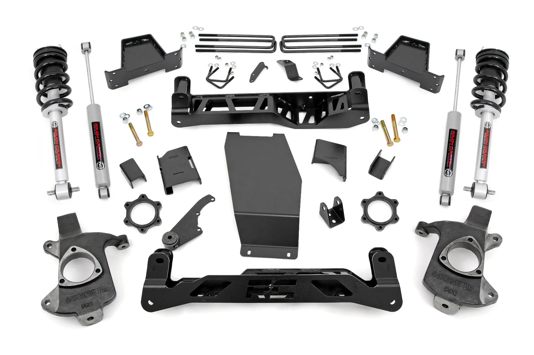 Rough Country 6"GM Suspension Lift Kit w/N3 Struts & Shocks 14-18 1500 4wd Alum 22732