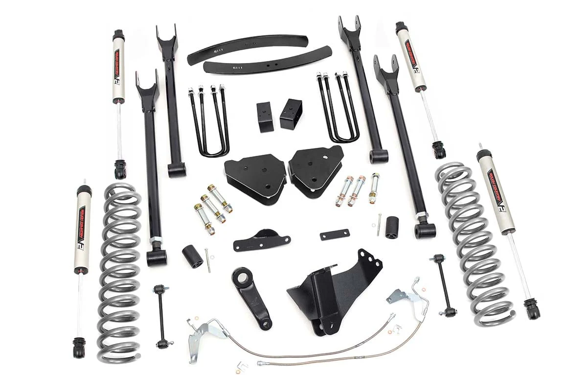 Rough Country 6in for Ford F-250/350 Lift Kit 4-Link w/V2 Shocks 08-10 4wd