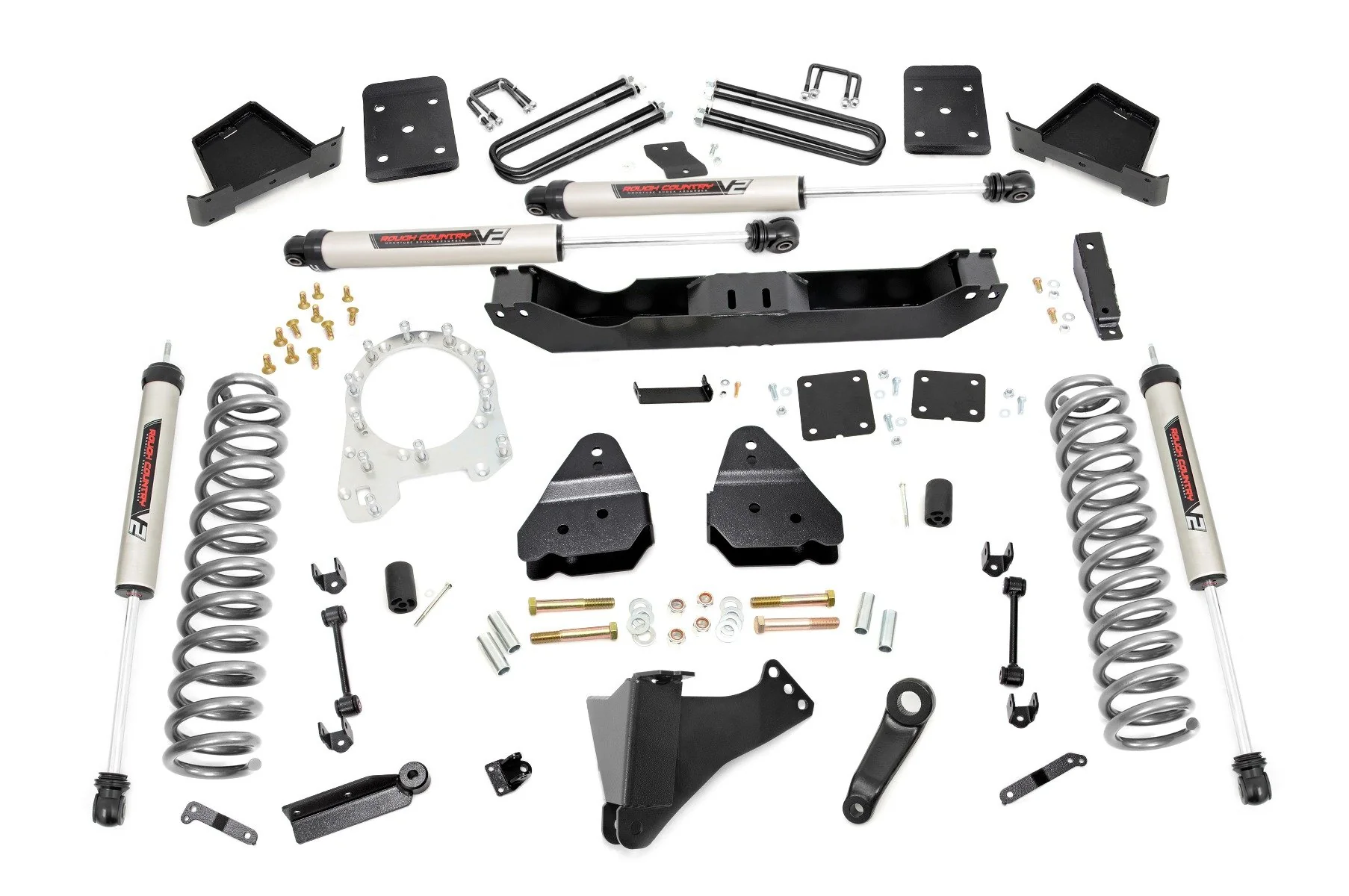 Rough Country 6in Lift Kit w/V2 Kits for Ford F-250/350 17-20 4wd Diesel