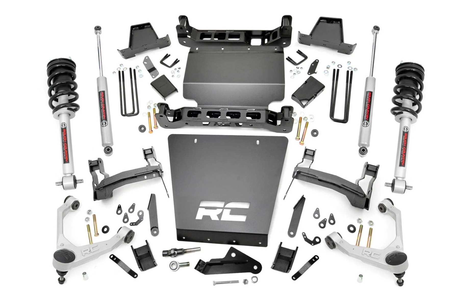 Rough Country 7" Stamped LCA Lift Kit Forged UCA Bracket N3 Chevy/GMC 1500 16-18 11633