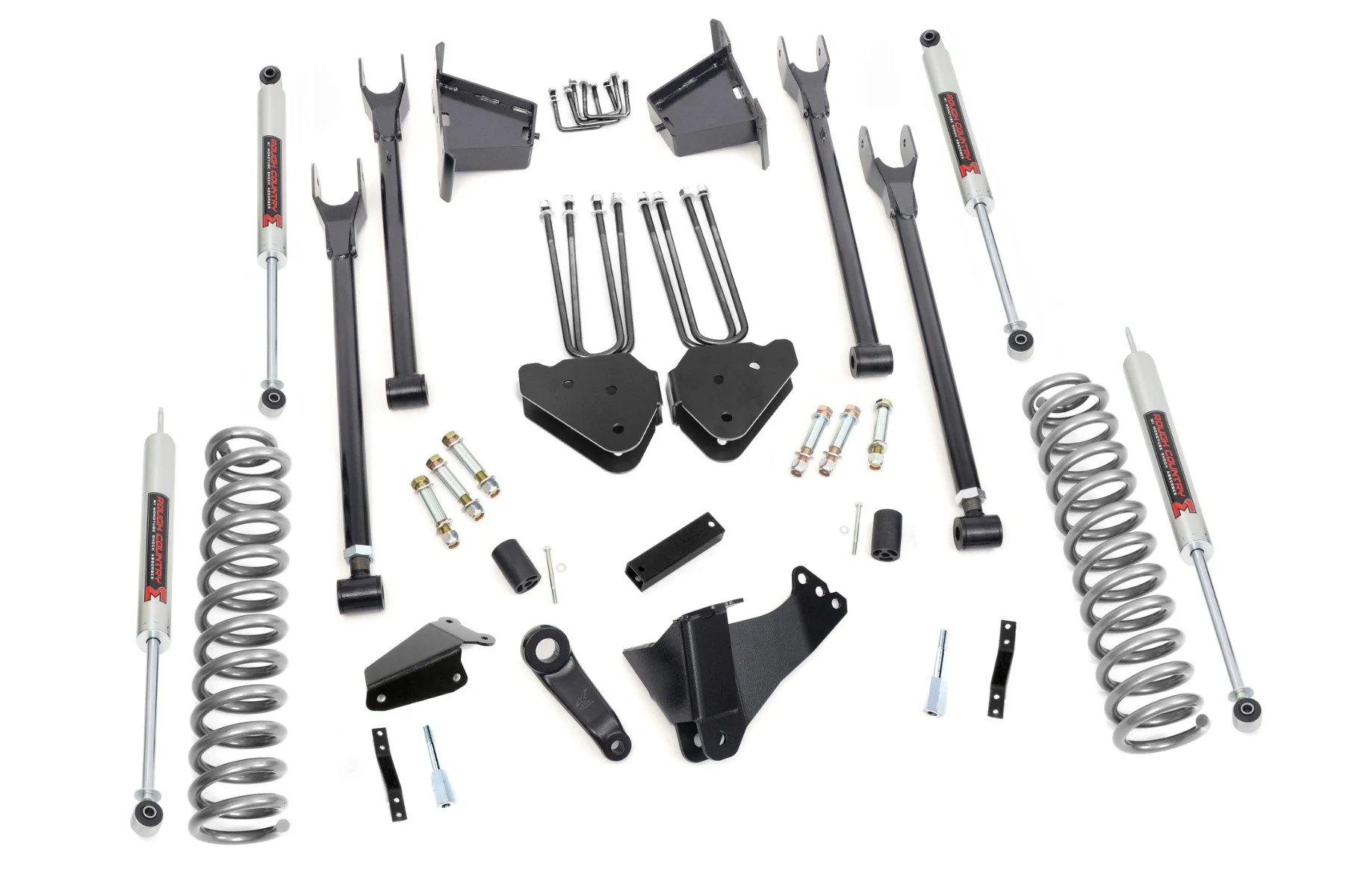 Rough Country 8" Lift Kit 4 Link RR Blocks M1 For Ford Super Duty 05-07 59140