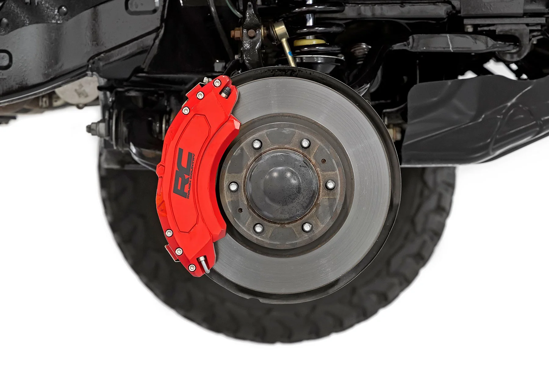Rough Country Caliper Covers | Rear | Red | Chevy/GMC 1500 19-25 711062