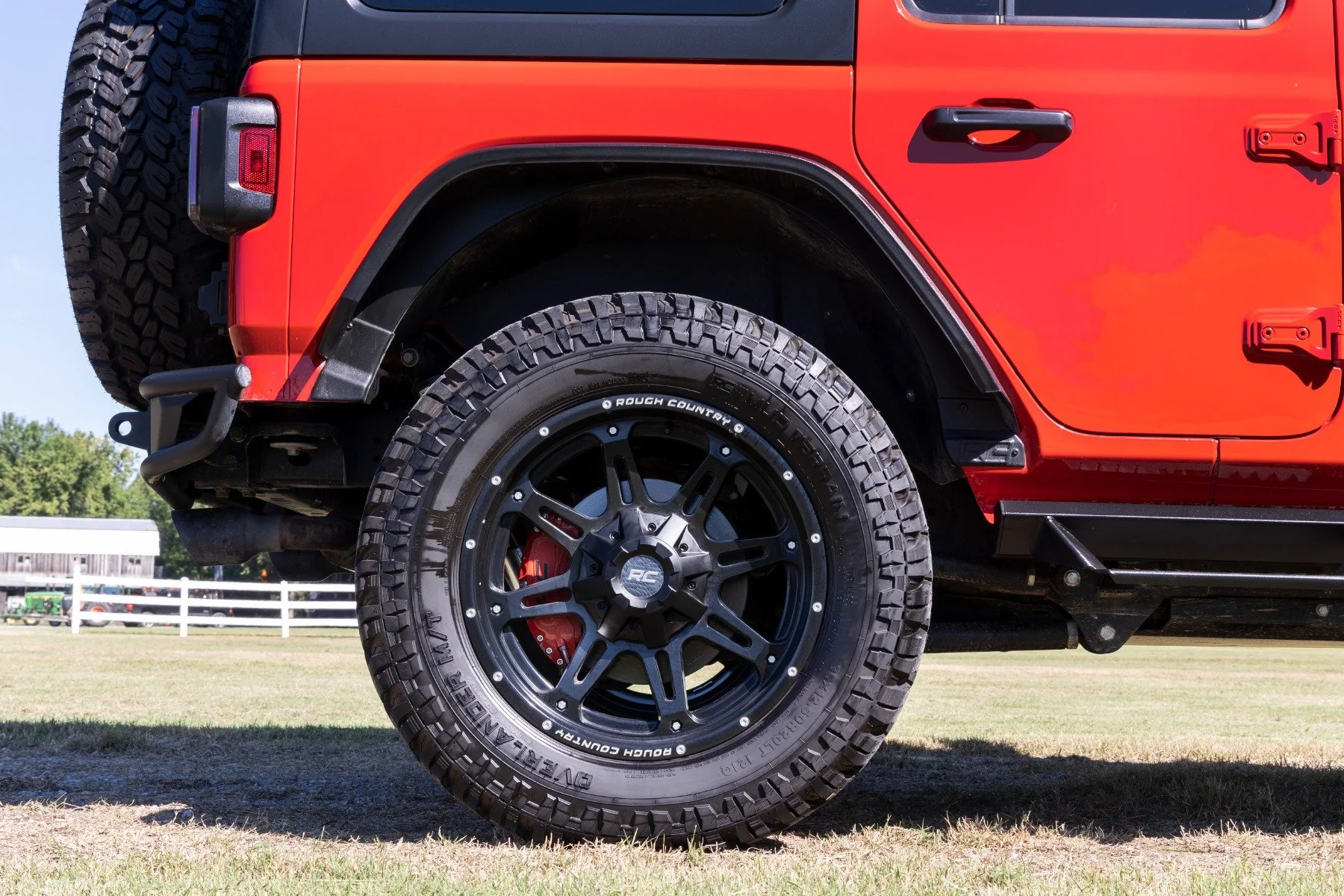 Rough Country Caliper Covers Rear Red for Jeep Wrangler JK/JKU 07-18 711402 - Image 5