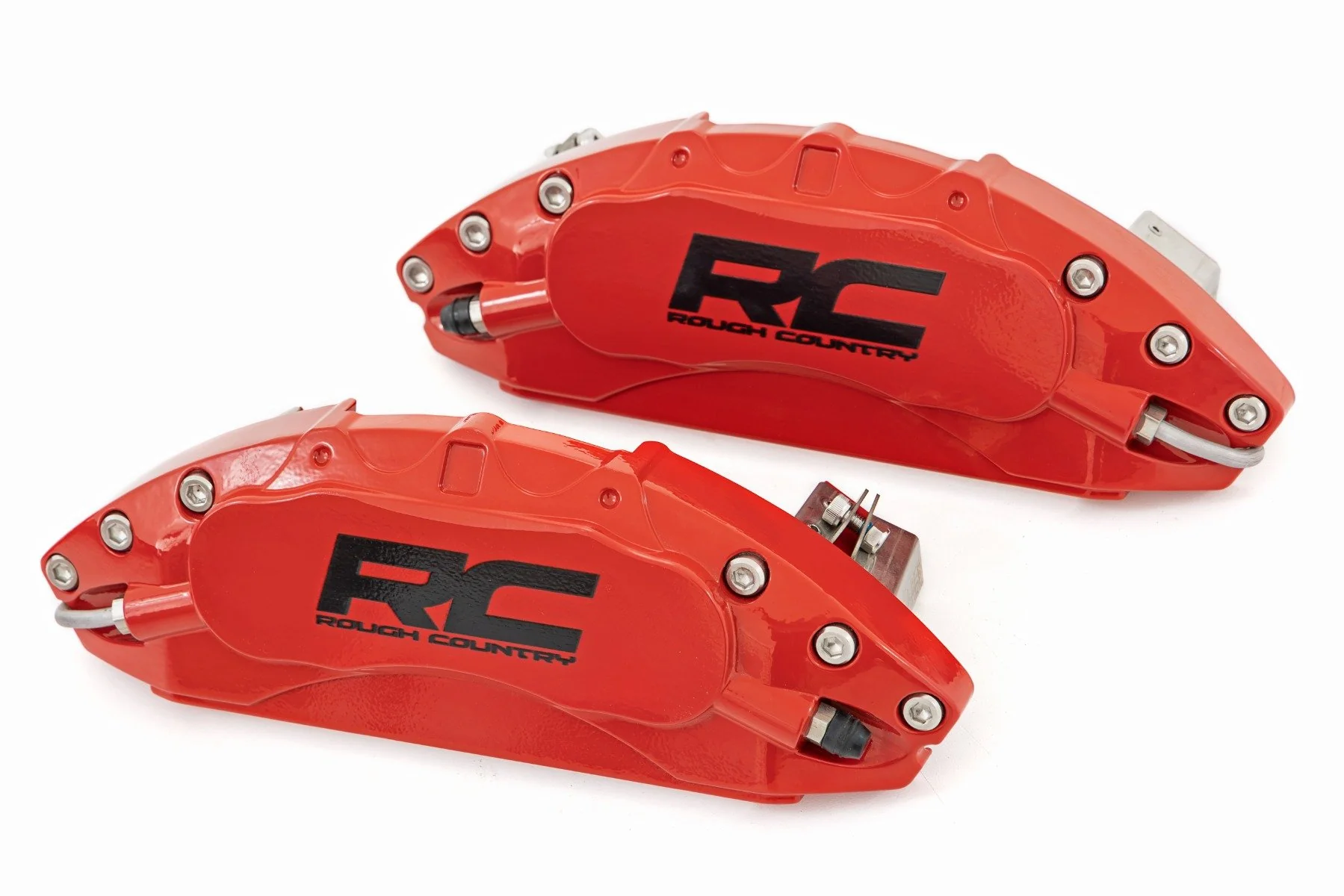 Rough Country Caliper Covers | Rear | Red | for Ram 1500 2WD/4WD (2019-2025) - Image 4