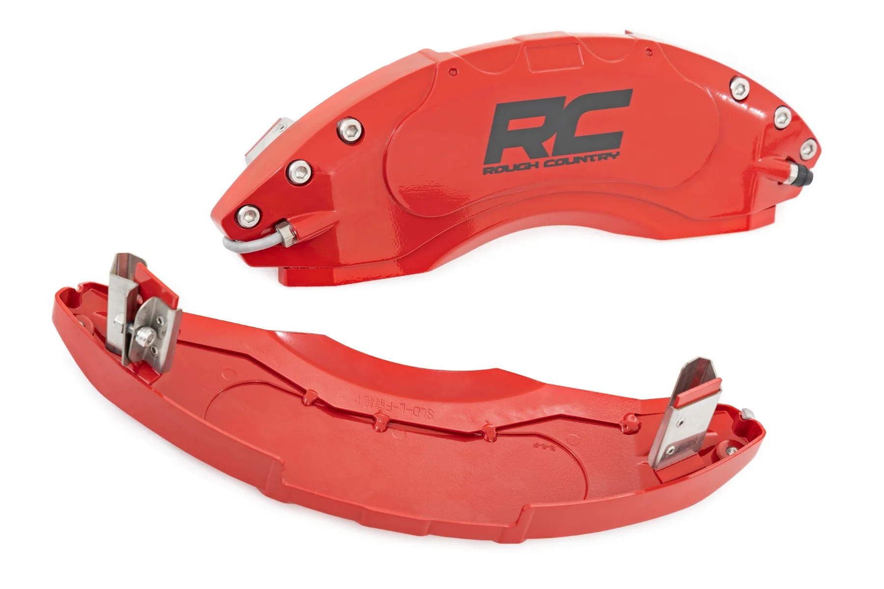 Rough Country Caliper Covers | Rear | Red | Mech Brake | for Ford Expedition/F-150/Raptor - Image 3
