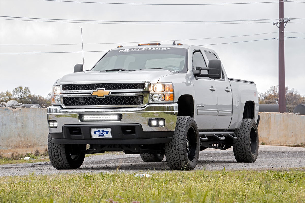 Chevrolet LED Fog Light Kit BLK Ser w/Amber DRL 11-14 Silverado HD 70628DRLA - Image 4