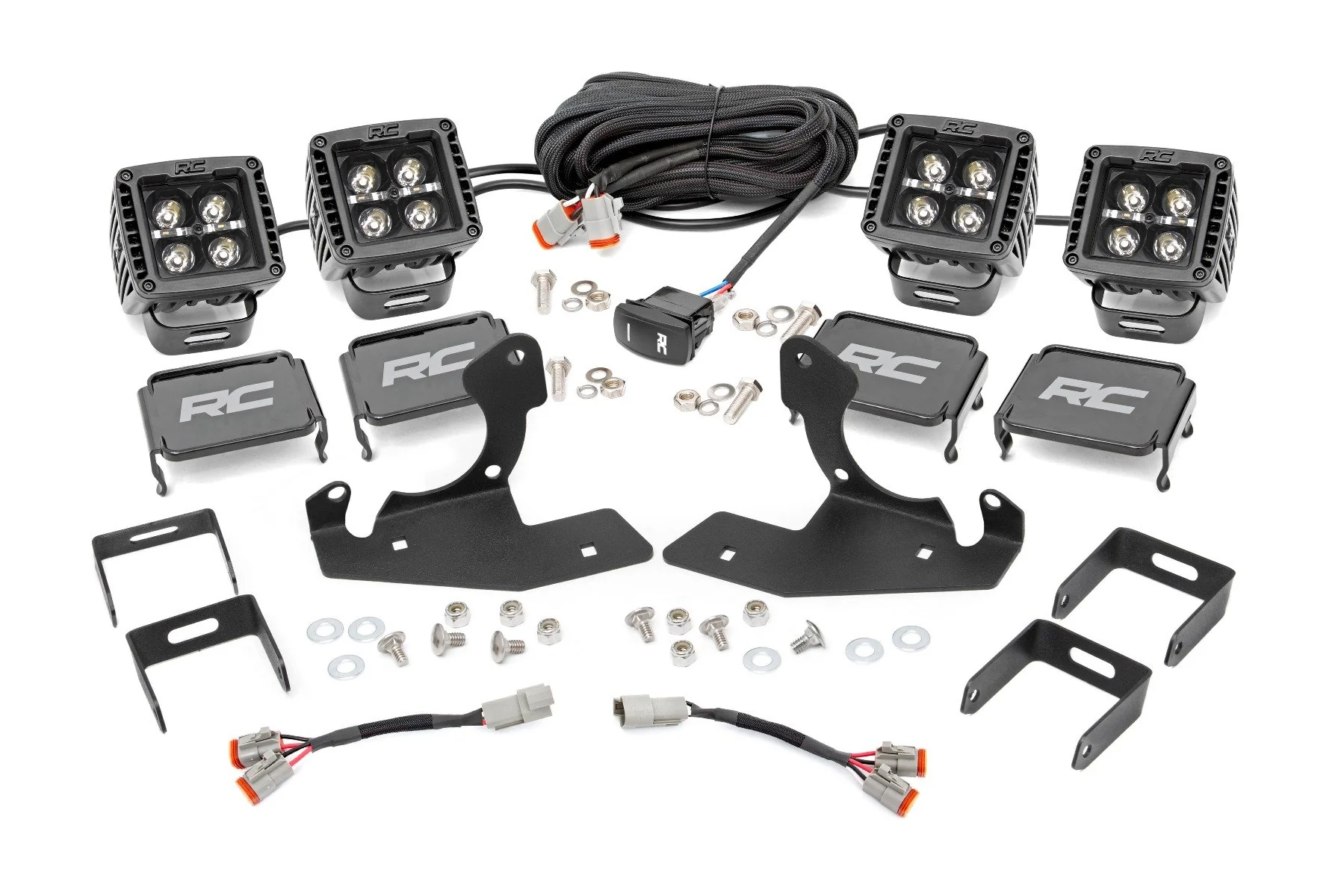 Chevrolet LED Fog Light Kit BLK Ser w/White DRL 11-14 Silverado HD 70628DRL